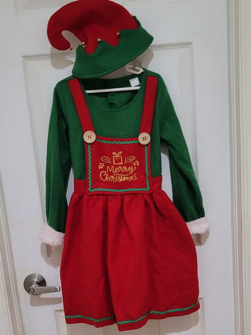 Girls Elf Christmas Costume Sz L 10-12